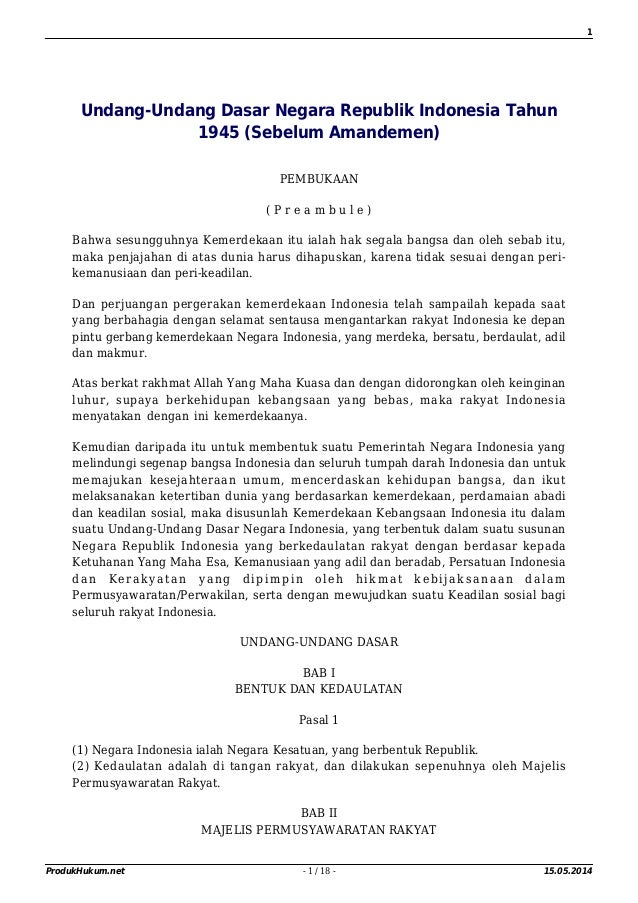 Uud 1945 Terbaru Pdf
